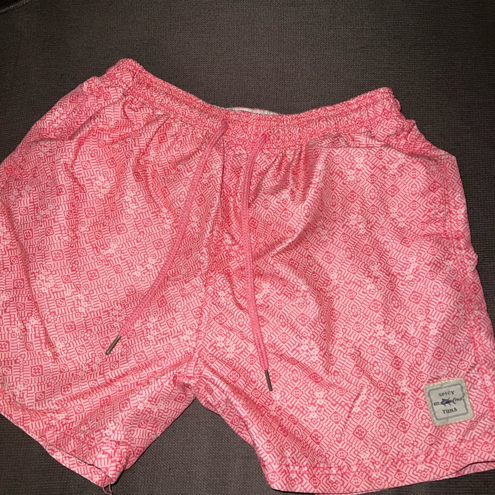 Men’s Spicy Tuna Swim Trunks Bathing Suit Medium